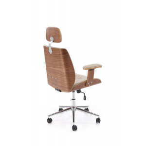 CRAFT modern forgószék – dió / bézs