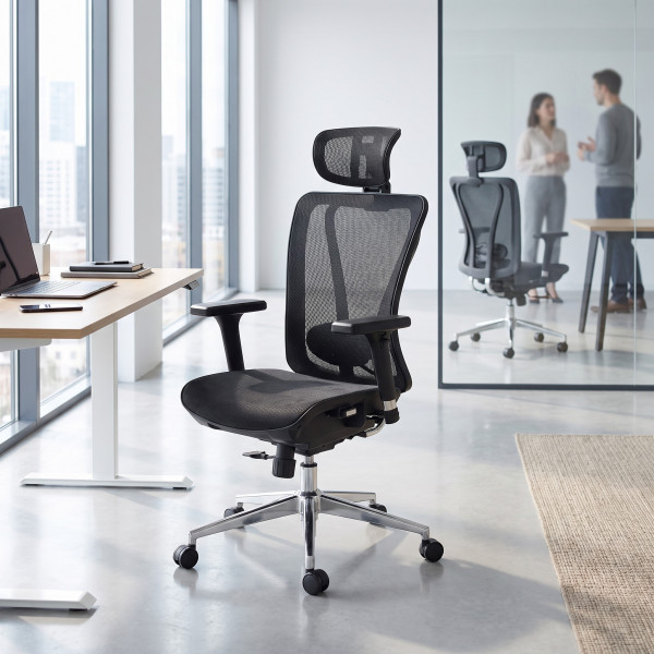 SYNC modern ergonomikus forgószék – fekete