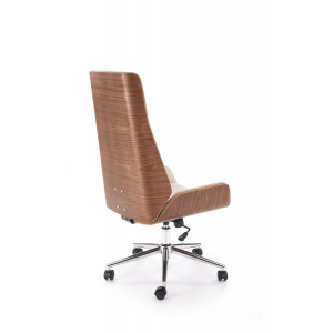 SHELLWOOD modern forgószék – dió / bézs