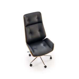 SHELLWOOD modern forgószék – dió / fekete
