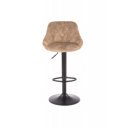 VELVET modern bárszék – bézs / fekete