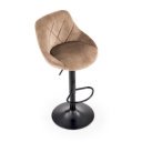 VELVET modern bárszék – bézs / fekete