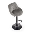 VELVET modern bárszék – szürke / fekete