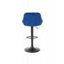 VELVET modern bárszék – sötétkék / fekete