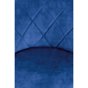 VELVET modern bárszék – sötétkék / fekete