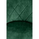 VELVET modern bárszék – sötétzöld / fekete