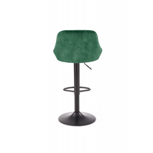 VELVET modern bárszék – sötétzöld / fekete