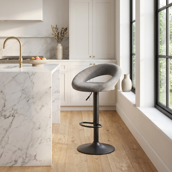 COCOON modern bárszék – szürke / fekete