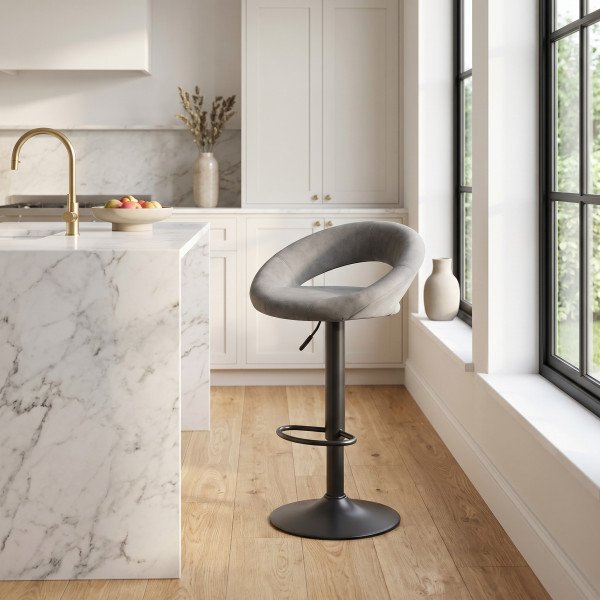 COCOON modern bárszék – szürke / fekete