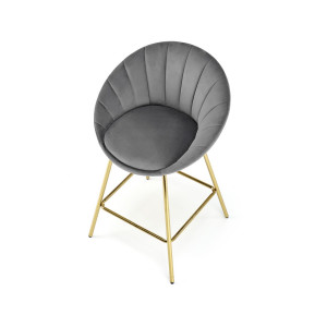 GLOW modern bárszék – szürke / arany