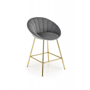 GLOW modern bárszék – szürke / arany