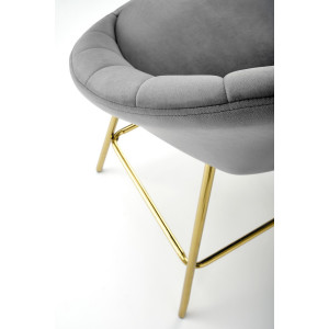 GLOW modern bárszék – szürke / arany