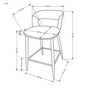 ARCH modern bárszék – bézs / dió