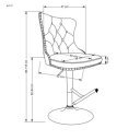 RIVET modern bárszék – sötétzöld / fekete