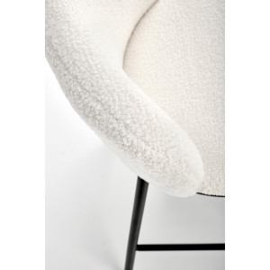 CLOUD modern bouclé bárszék – krém / fekete