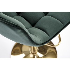 LUXE modern bárszék – sötétzöld / arany