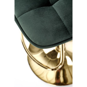 LUXE modern bárszék – sötétzöld / arany