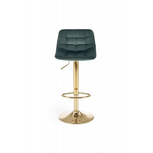 LUXE modern bárszék – sötétzöld / arany