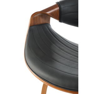WAVE modern bárszék – fekete / dió