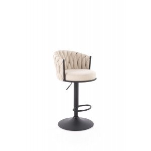 WEAVE modern bárszék – bézs / fekete HALMAR