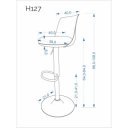 SHIFT modern bárszék – szürke / fekete