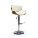 BEND modern bárszék – krém / dió / króm