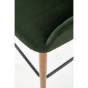 LINE modern bárszék – sötétzöld / dió