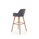 LINE modern bárszék – sötétszürke / dió