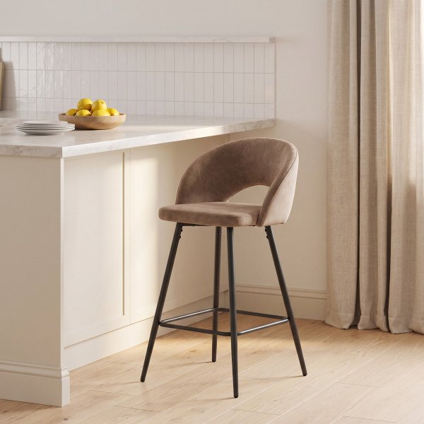 BREEZE modern bárszék – bézs / fekete