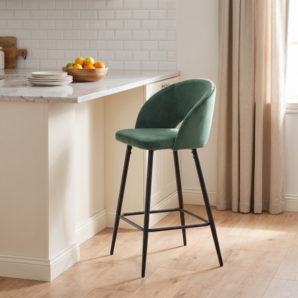 BREEZE modern bárszék – zöld / fekete