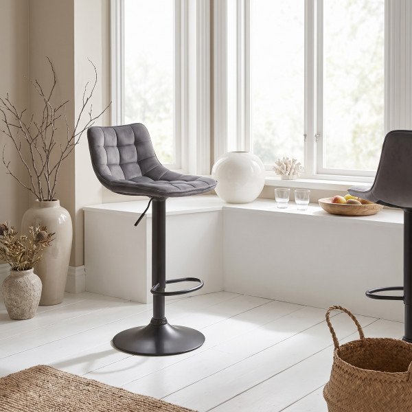 VIBE modern bárszék – szürke / fekete