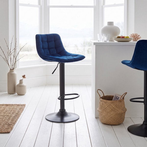 VIBE modern bárszék – sötétkék / fekete