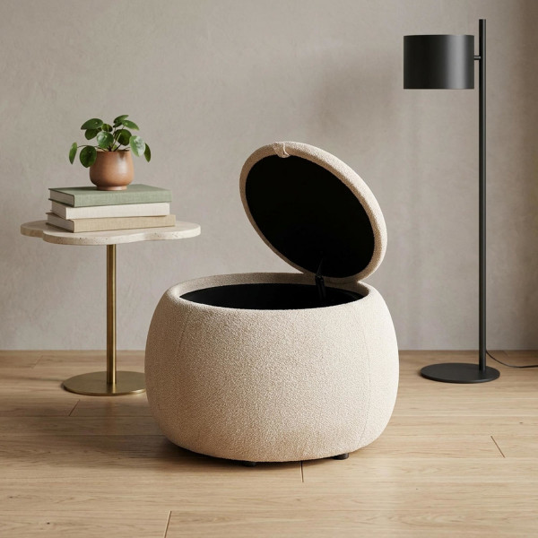 POPPY modern tárolós puff – bézs