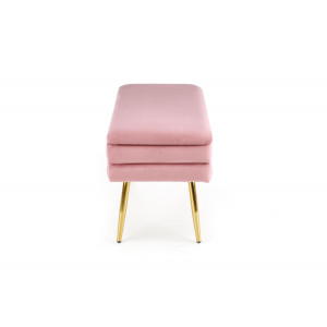 GLAM modern tárolós pad – rózsaszín / arany