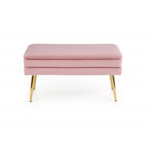 GLAM modern tárolós pad – rózsaszín / arany