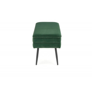 GLAM modern tárolós pad – sötétzöld / fekete