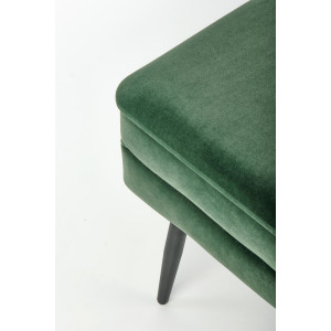 GLAM modern tárolós pad – sötétzöld / fekete