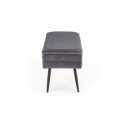 GLAM modern tárolós pad – szürke / fekete