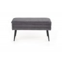 GLAM modern tárolós pad – szürke / fekete