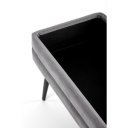 GLAM modern tárolós pad – szürke / fekete