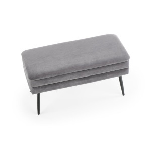 GLAM modern tárolós pad – szürke / fekete