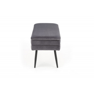 GLAM modern tárolós pad – szürke / fekete