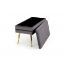 GLAM modern tárolós pad – szürke / arany