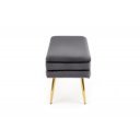 GLAM modern tárolós pad – szürke / arany