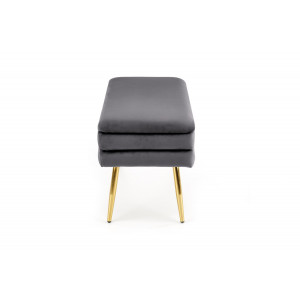 GLAM modern tárolós pad – szürke / arany