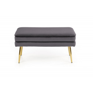 GLAM modern tárolós pad – szürke / arany