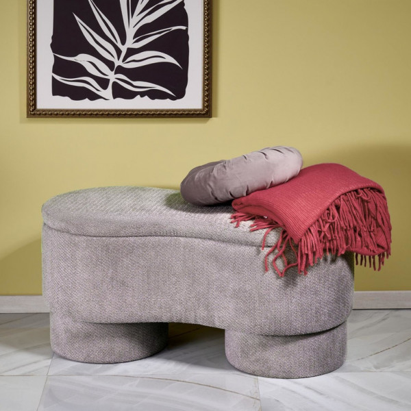 HUSH modern tárolós pad – szürke