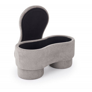 HUSH modern tárolós pad – szürke