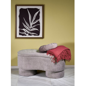 HUSH modern tárolós pad – szürke