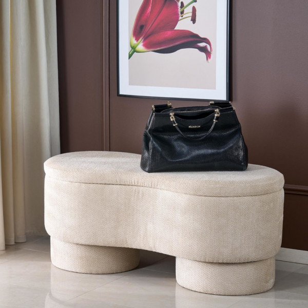 HUSH modern tárolós pad – bézs